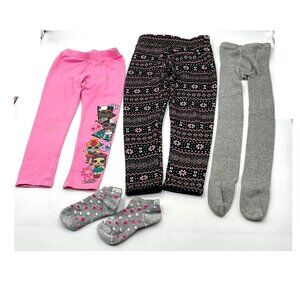 4PC SZ4/5 Bundle, L.O.L. SURPRISE & Faux Fur Lined Bottoms, FREE Tights & Socks